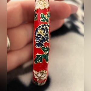 Red flower bracelet